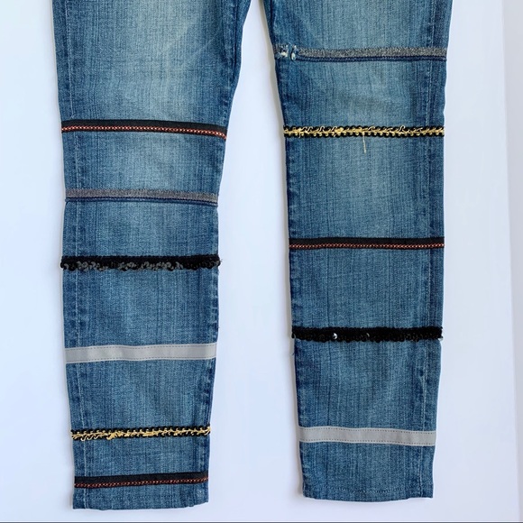 Current/Elliott Embellished Jeans 27 - Picture 2 of 6